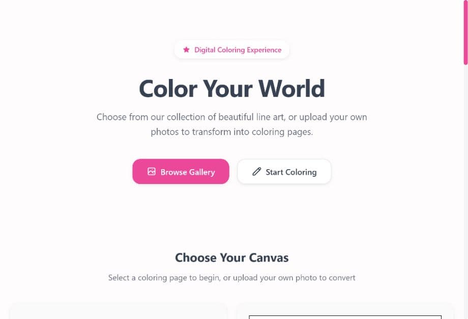 Color Your World interface